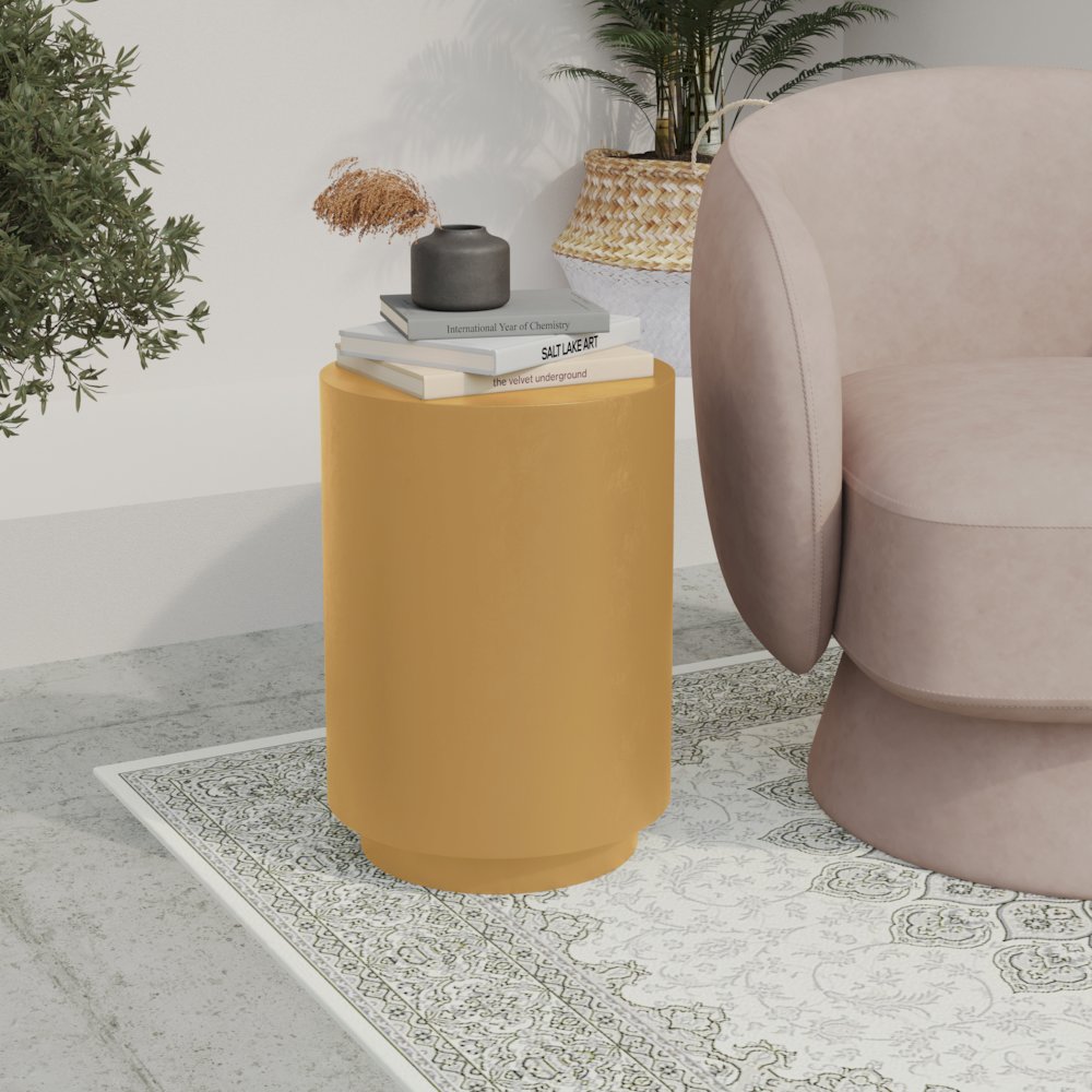 Modern Side End Table Ramble Series In Beige