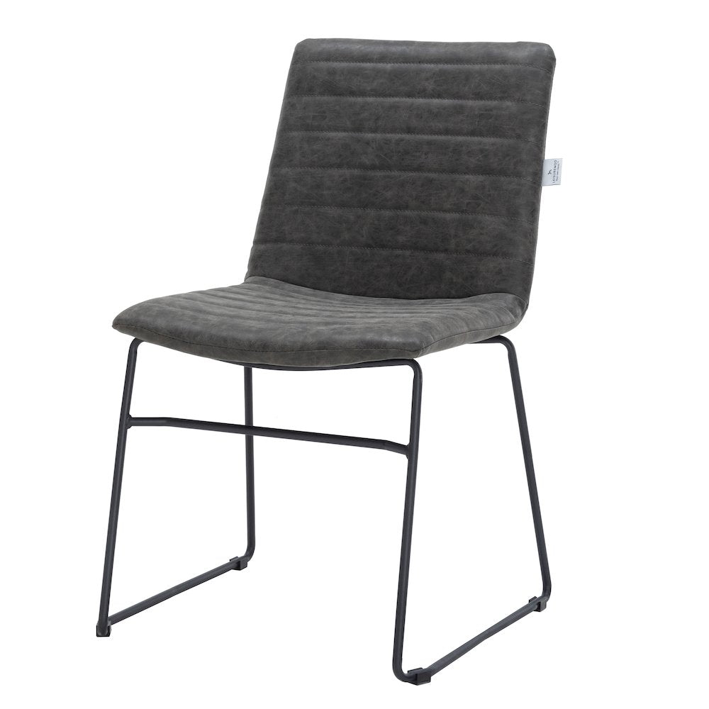 Zylar Series Office Guest Chair in Charcoal Leather