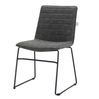 Zylar Series Office Guest Chair in Charcoal Leather