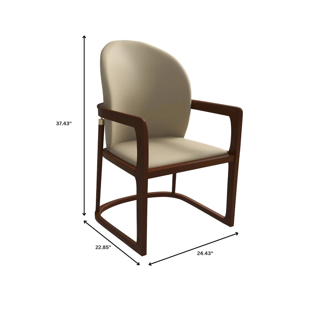 Svelta Elegant Wooden Dining Chair in Toupe