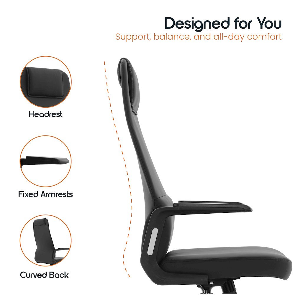 Nexa Collection Modern Office Chair In Black