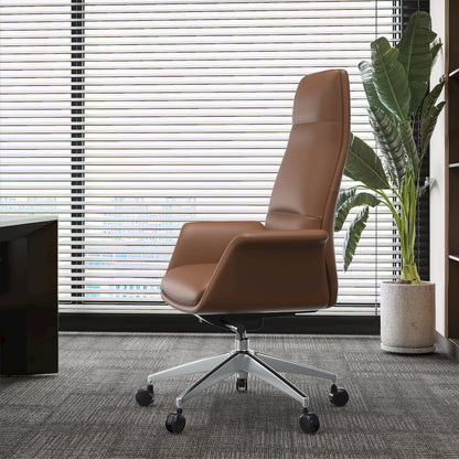 Summit Series Tall Office Chair In Dark Brown Leather