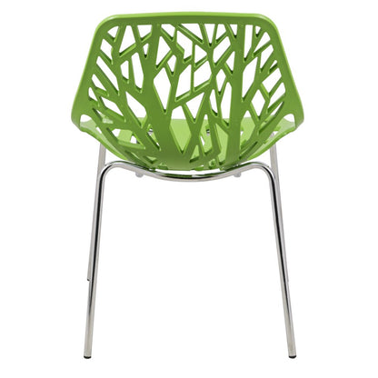 Modern Asbury Dining Chair w/ Chromed Legs