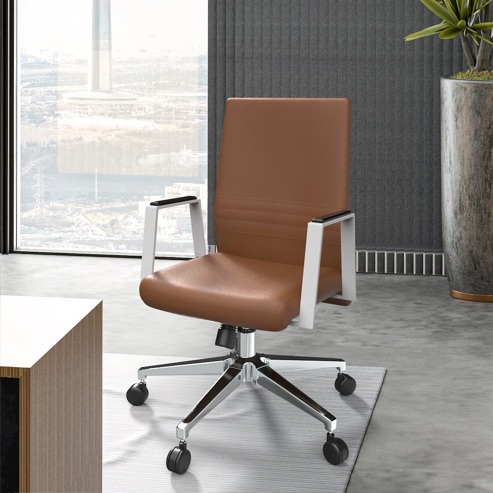Aleen Office Chair in Dark Brown