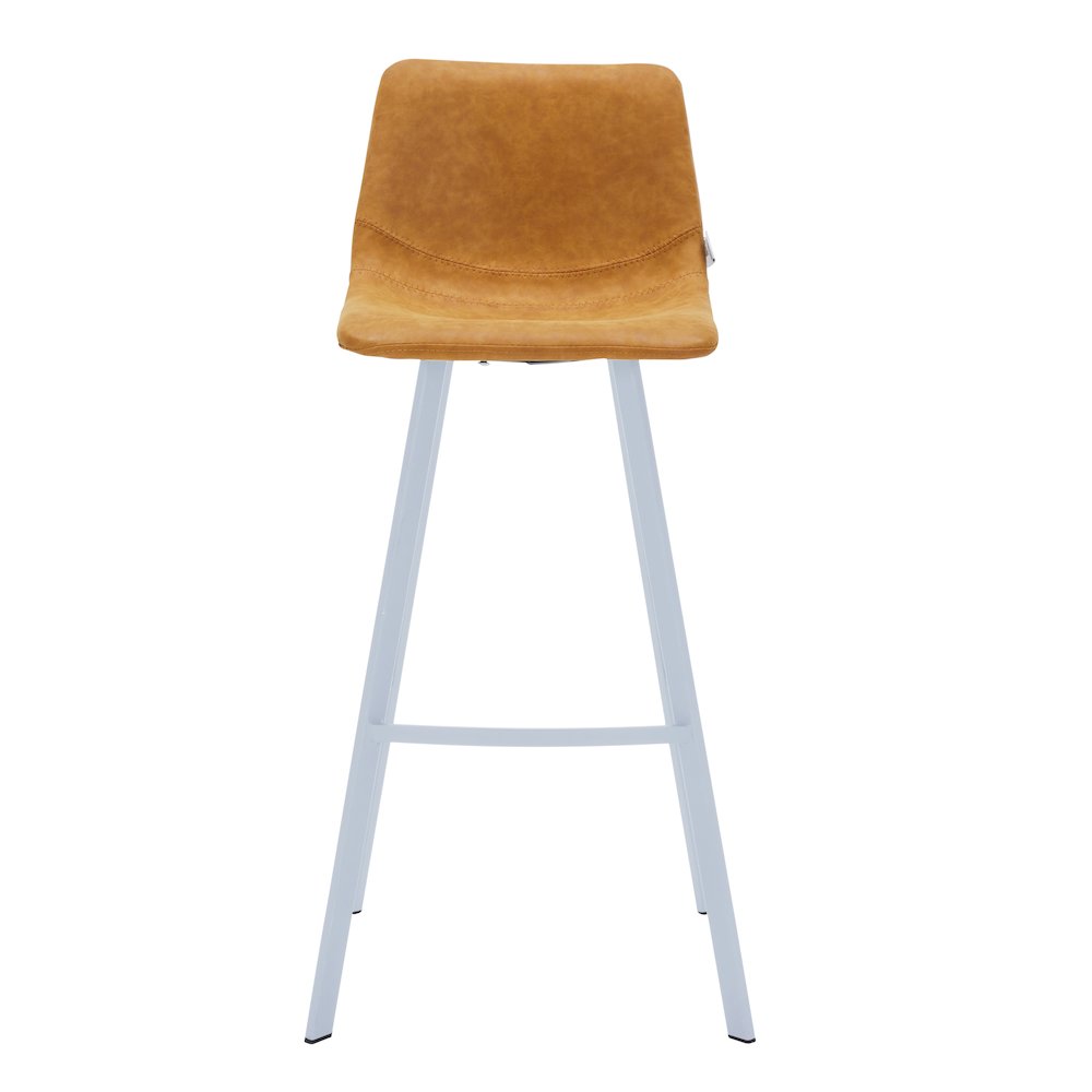 Elland - Bar stool - Light Brown - White Base Set of 2