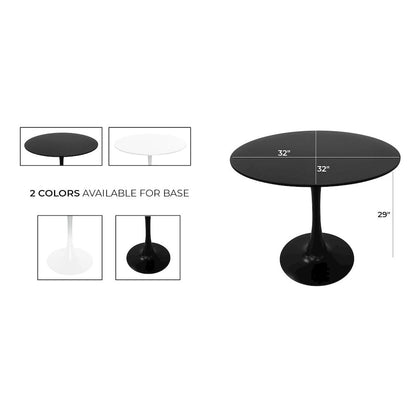 Bristol Mid-Century Modern Round Dining Table