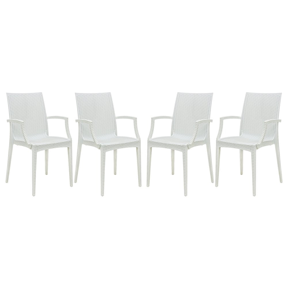 Weave Mace Indoor/Outdoor Chair (With Arms), Set of 4