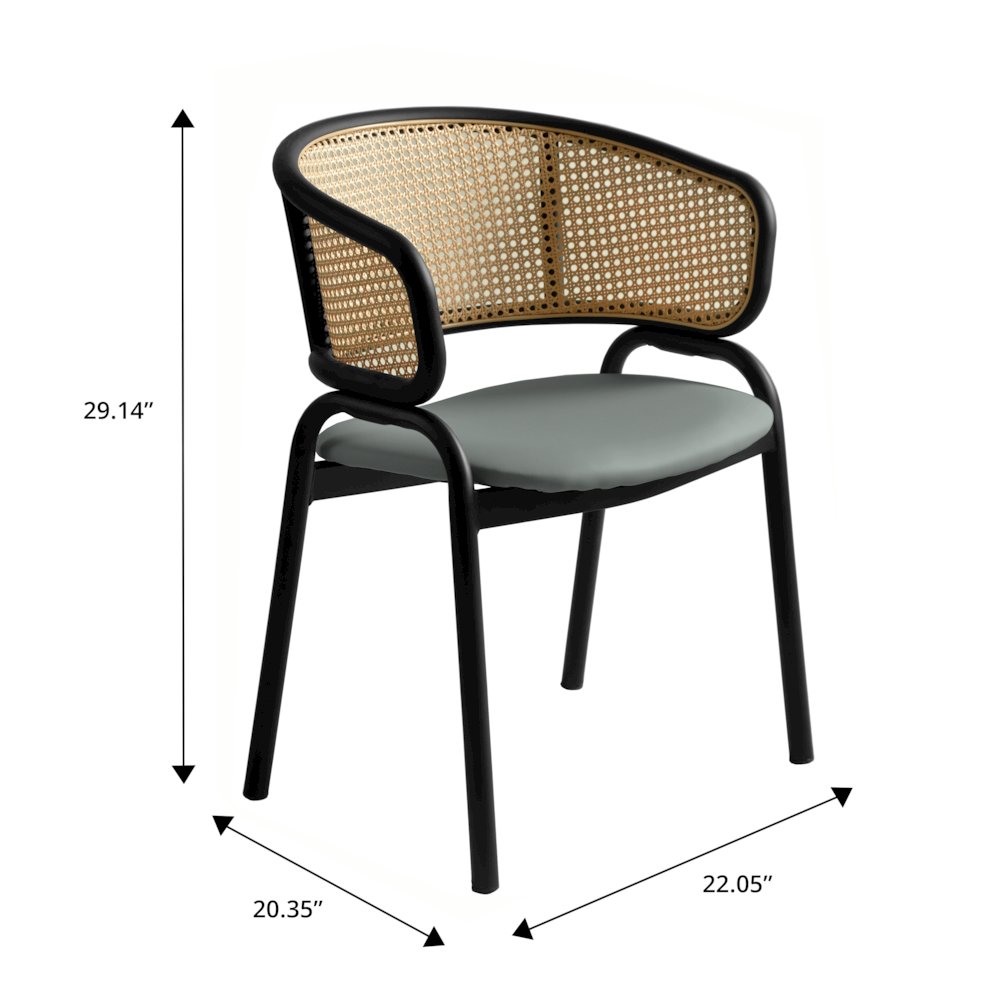 Ervilla - Dining Chair - Grey Leather