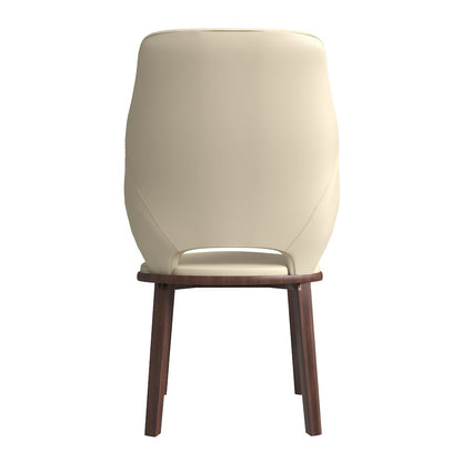 Vivara Collection Modern Dining Chair in Off White Set of 2