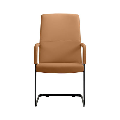 Evander Office Guest Chair in Acorn Brown Leather