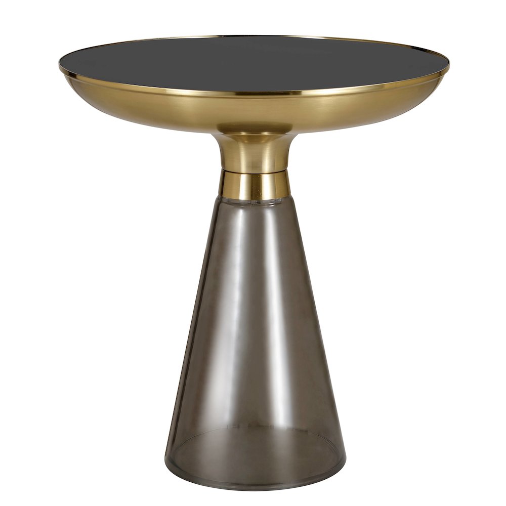 Hyalus Collection Glass Side table in Smoke