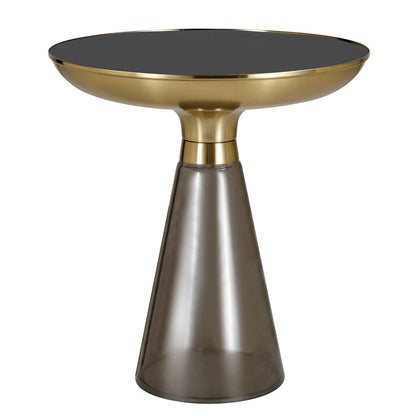 Hyalus Collection Glass Side table in Smoke