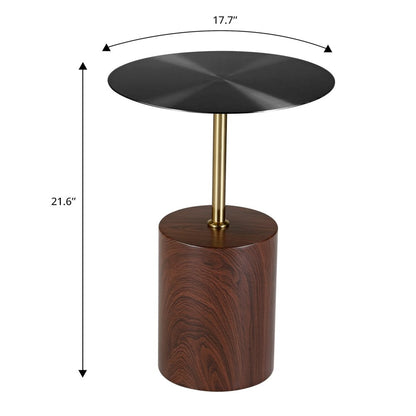 Malta Collection Modern End Table In Brown
