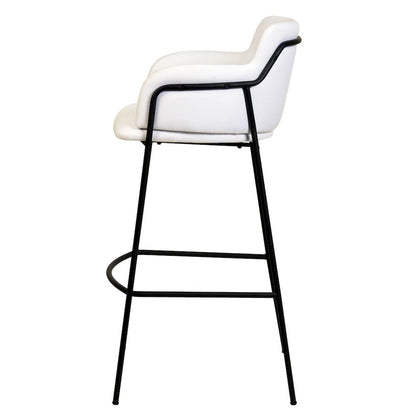 Axis Collection Modern Bar height Chair in White