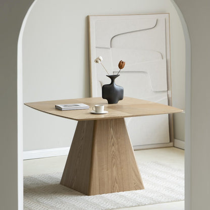 Zephry Collection Modern Dining Wooden Square Dining Table in Natural Wood
