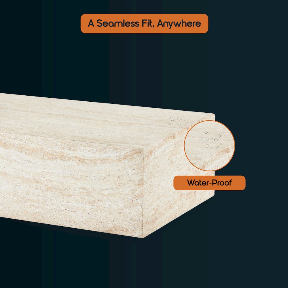 Maya Collection Outdoor/Indoor Coffee Table in Travertine