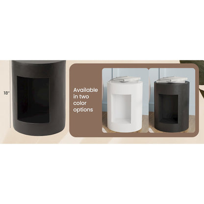 Modern Side End Table Nook Series In Black