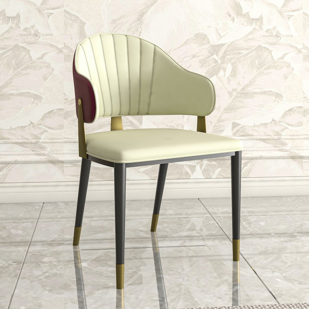 Aria Series Modern Dining Chair in Red Set of 2