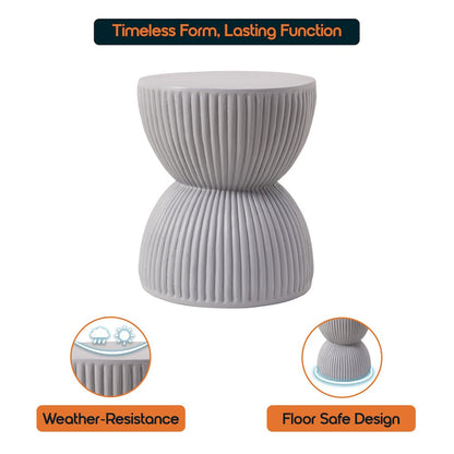 Modern Side End Table Spire Series In Grey