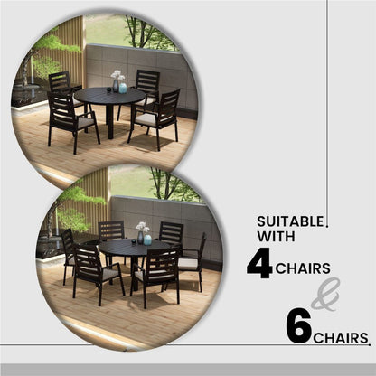 Chelsea 60″ Round Outdoor Aluminum Dining Table for Patio