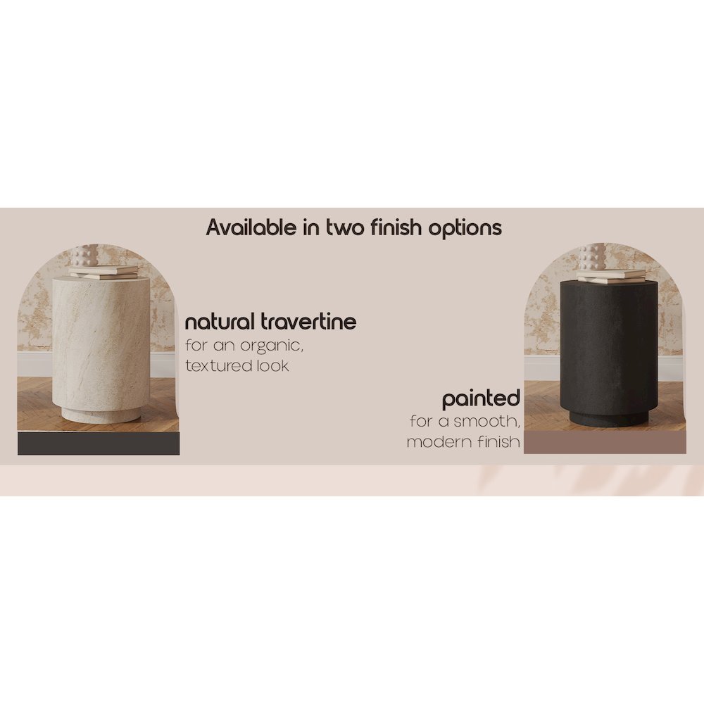 Modern Side End Table Ramble Series In Black