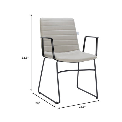 Zylar Series Office Guest Arm Chair in Tan Leather