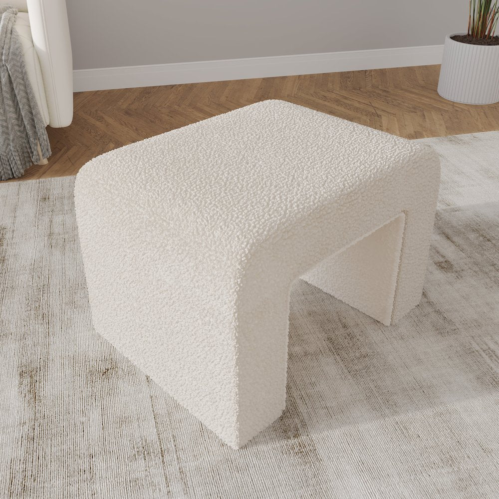 Vint 26” Bench Upholstered in Velvet Boucle