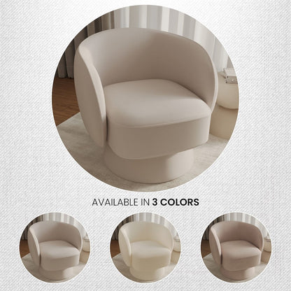 Raze Collection Modern Accent Chair in Oatmean Linen
