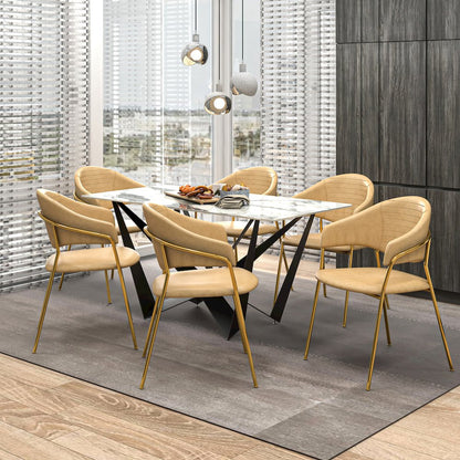 Bella Collection Modern Dining Chair in Taupe Set of 2