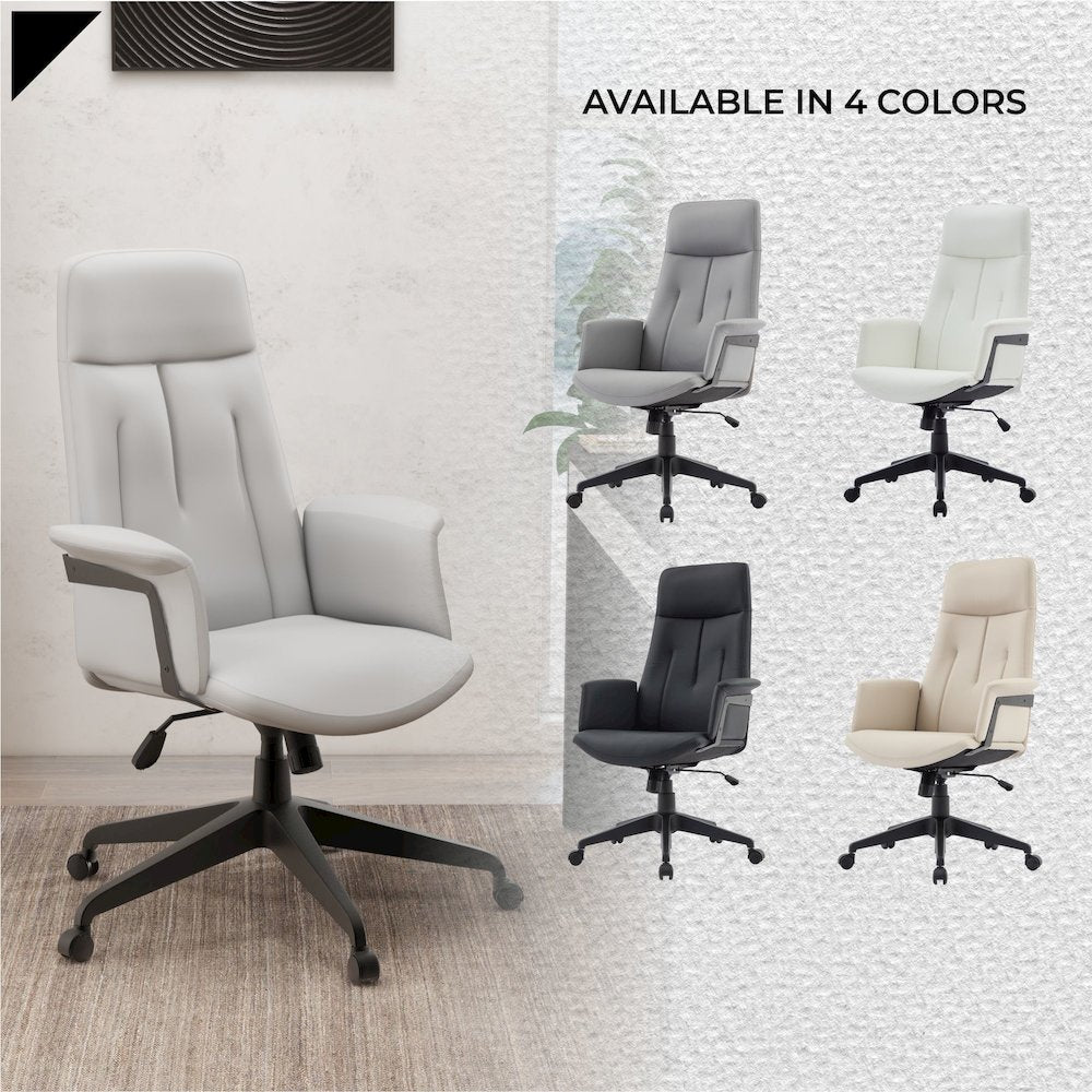 Inifini Collection Modern Office Chair In White