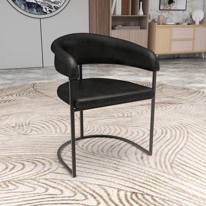 Aero Collection Modern Dining Chair in Charcoal Set of 4