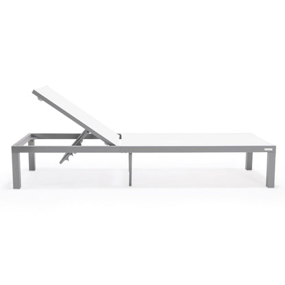 Marlin Patio Chaise Lounge Chair With Grey Aluminum Frame