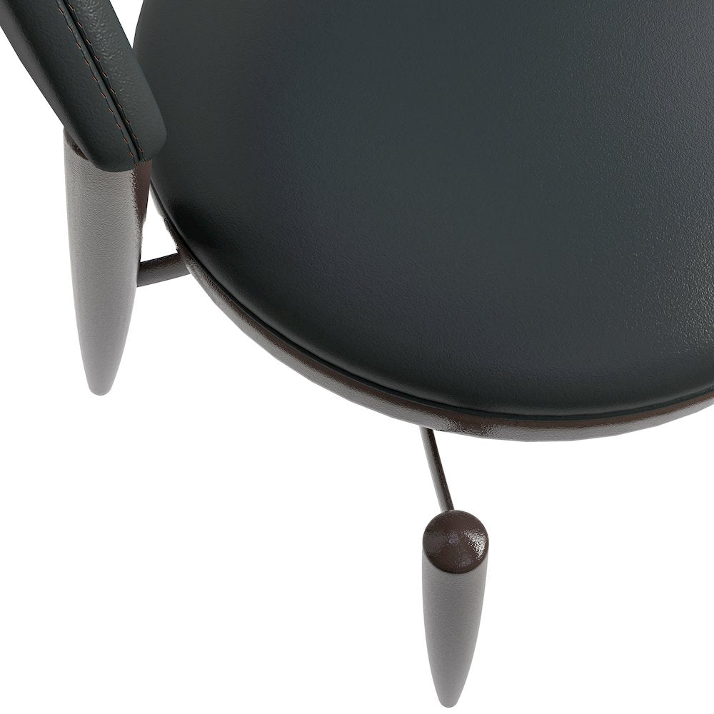 Venice Collection Modern Dining Chair In Black set of 2 in Black