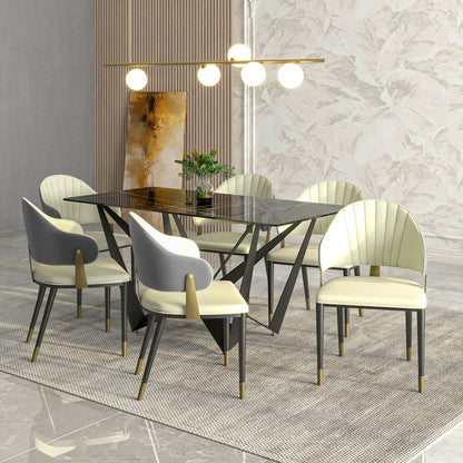 Aria Series Modern Dining Chair in Grey Set of 2