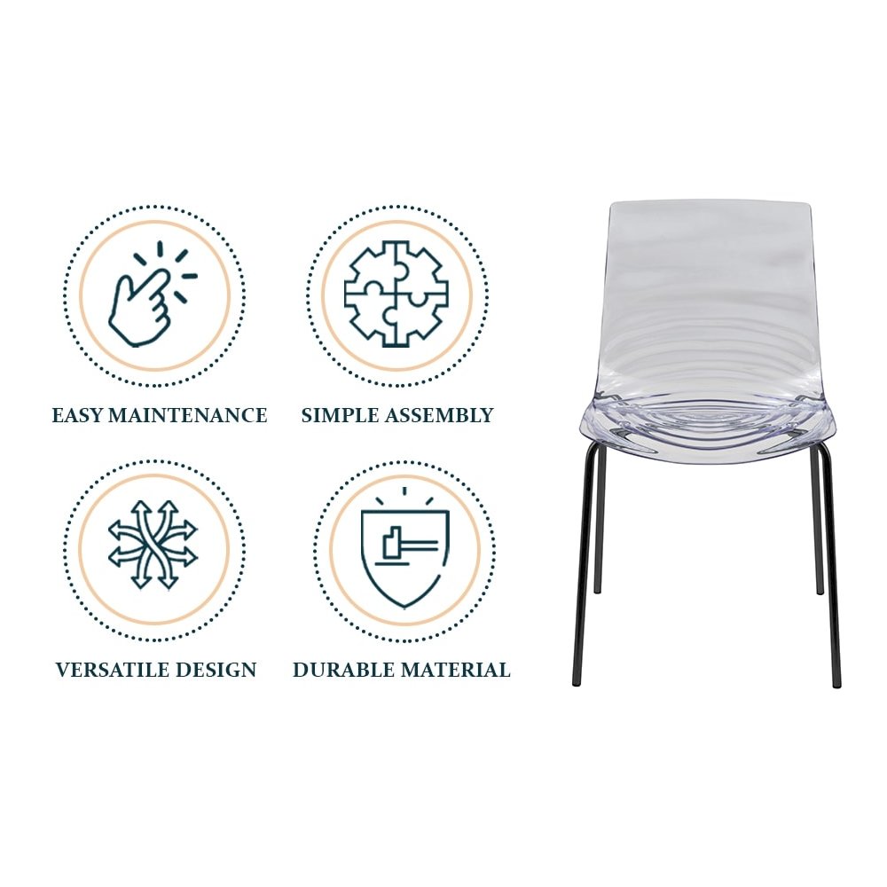 Astor Water Ripple Design Dining Chair