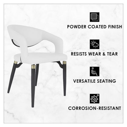 Entice Collection Modern Dining Chair in White