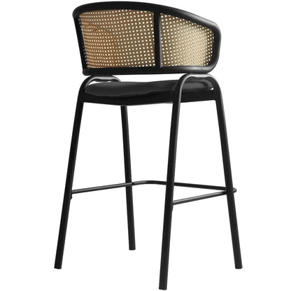 Ervilla Wicker Bar Stool Set of 2