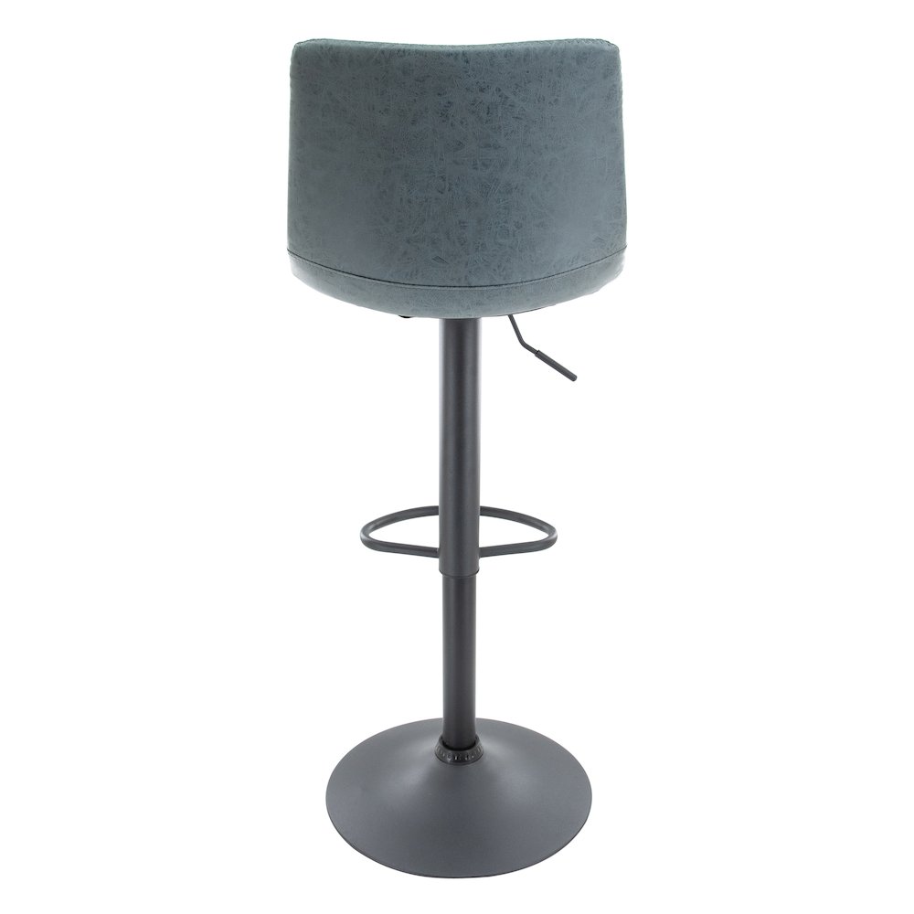 Tilbury Modern Adjustable Bar Stool in Peacock Blue