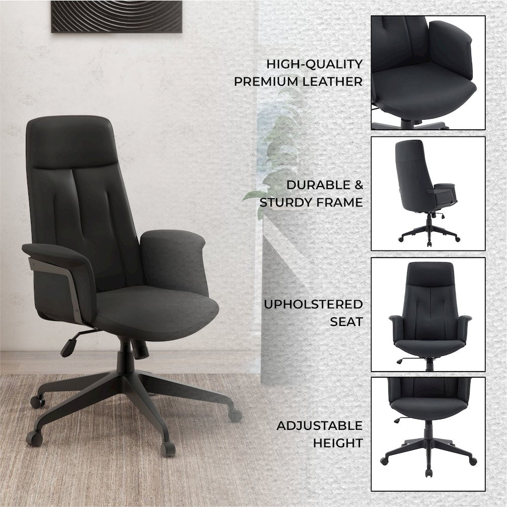 Inifini Collection Modern Office Chair In Black