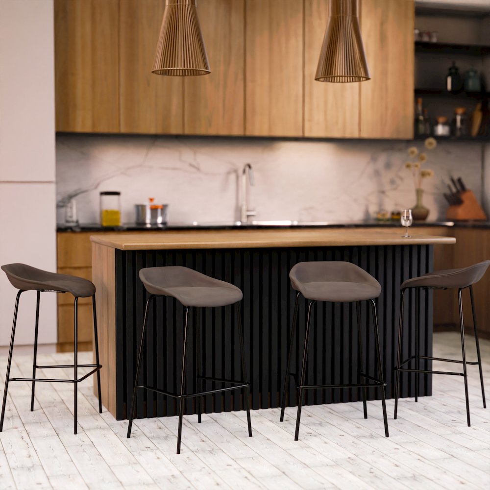 Servos Modern Barstool in Elephant Grey
