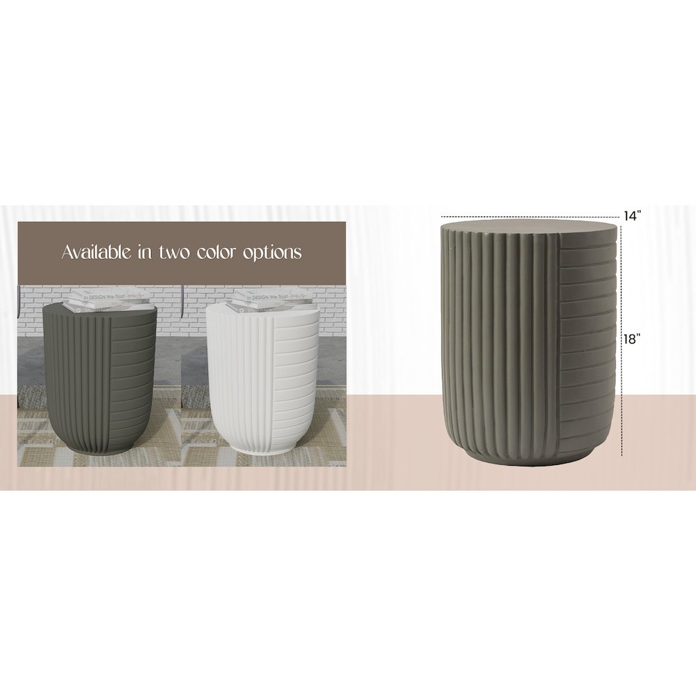 Modern Side End Table Trove Series In Green Grey