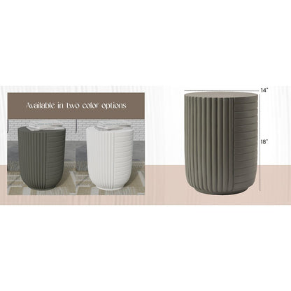 Modern Side End Table Trove Series In Green Grey