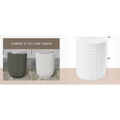 Modern Side End Table Trove Series In White