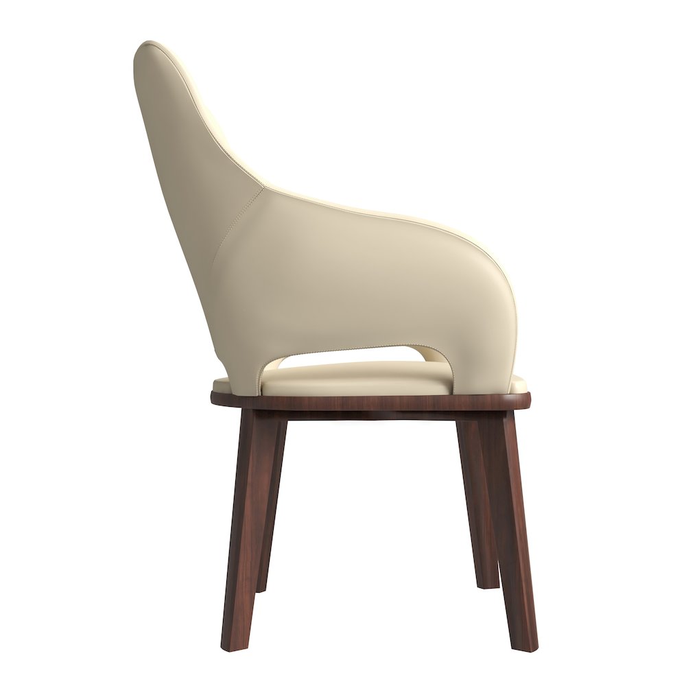 Vivara Collection Modern Dining Chair in Off White