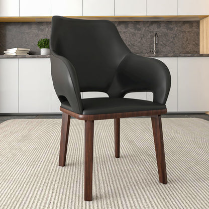 Vivara Collection Modern Dining Chair in Dark Grey