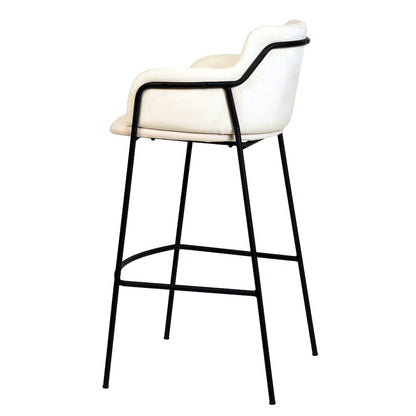 Axis Collection Modern Bar height Chair in Biege