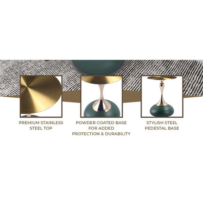 Savoy Collection Modern End Table In Green
