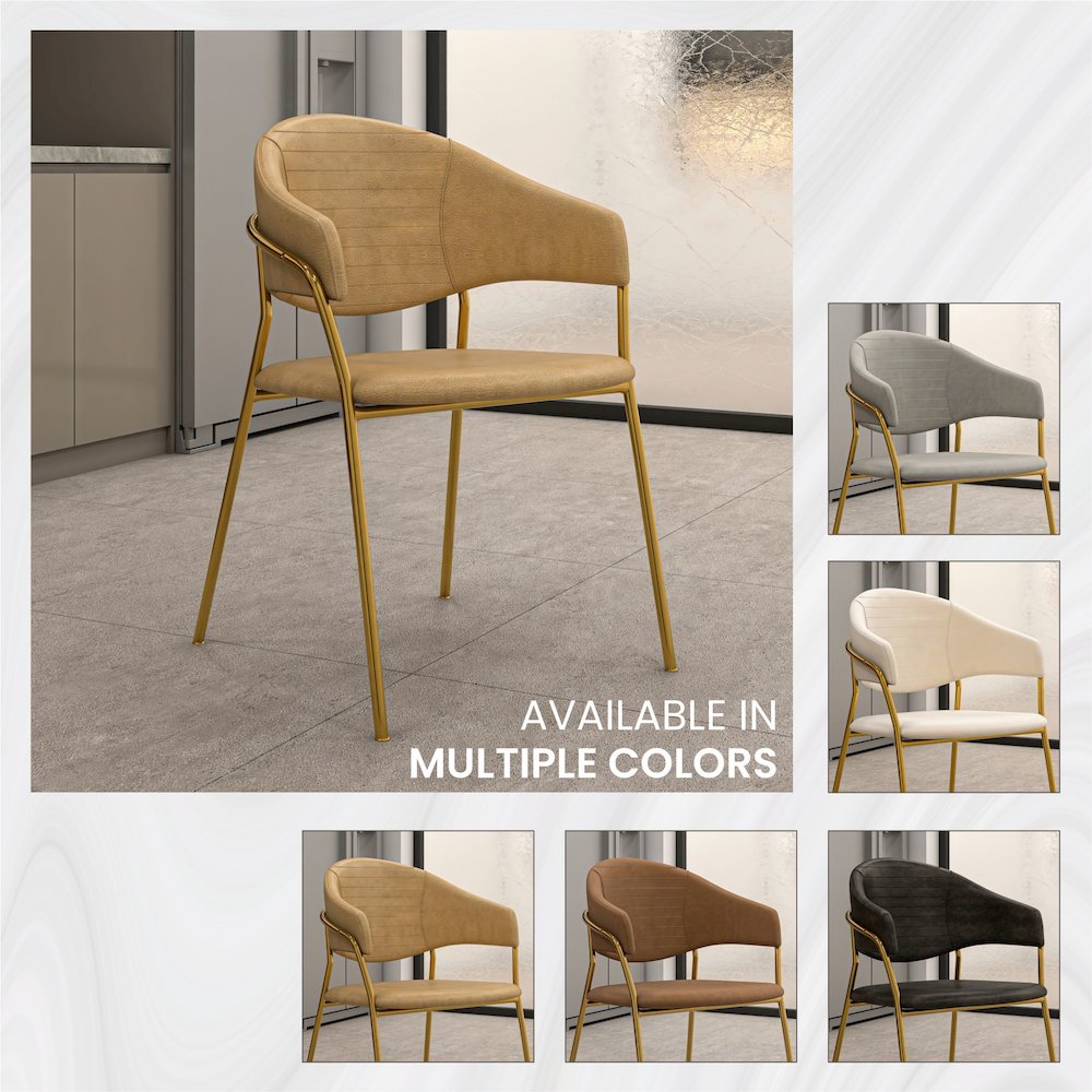 Bella Collection Modern Dining Chair in Toupe