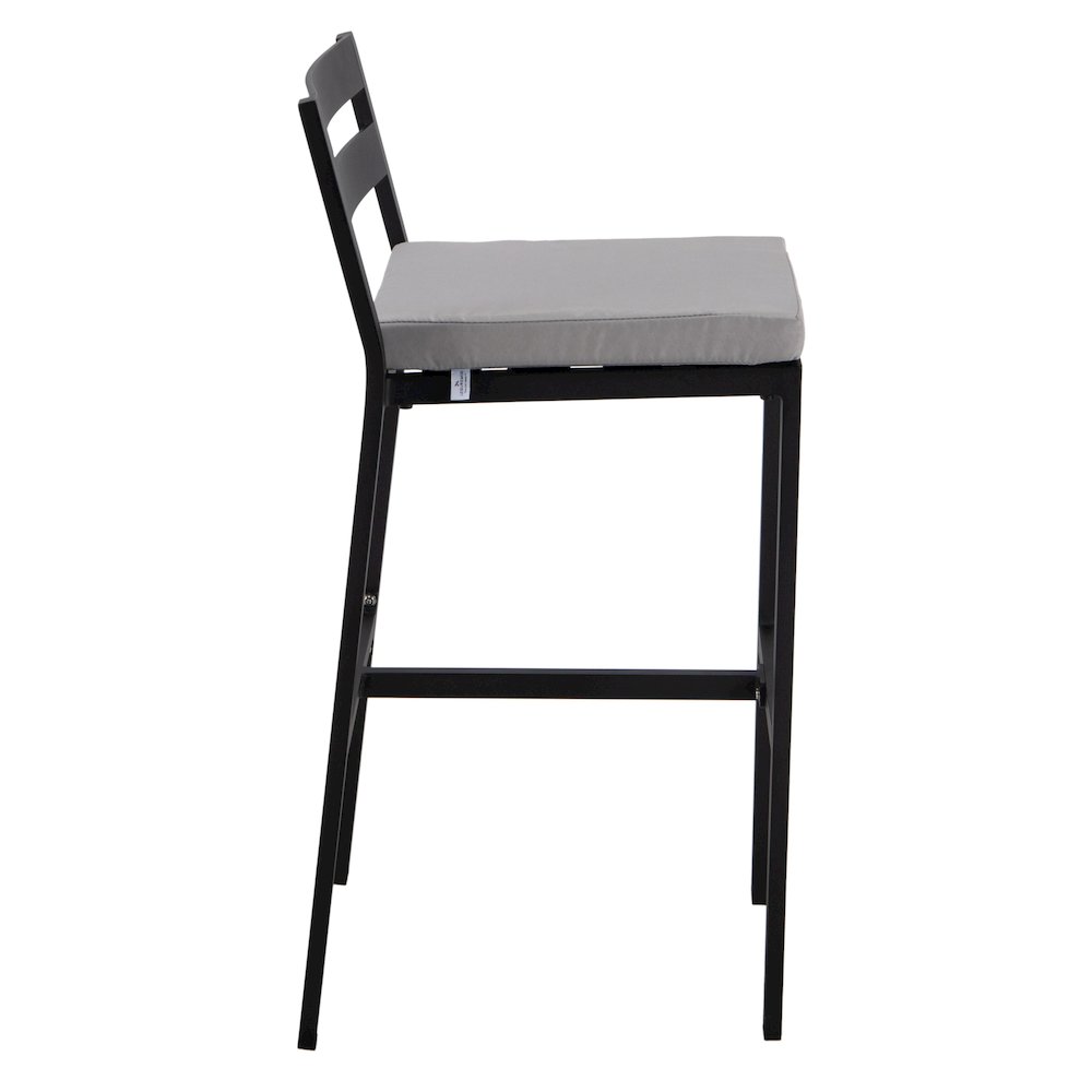 Chelsea Collection Modern Aluminum Outdoor Bar Chair Set of 2