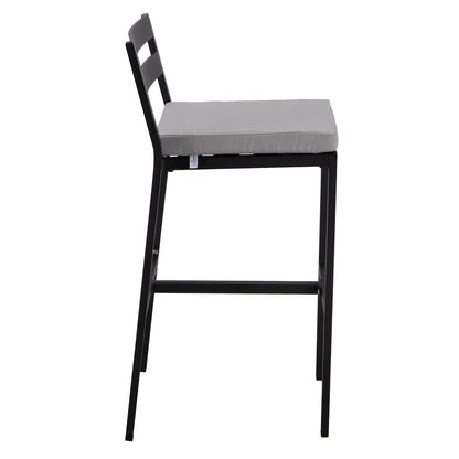 Chelsea Collection Modern Aluminum Outdoor Bar Chair Set of 2